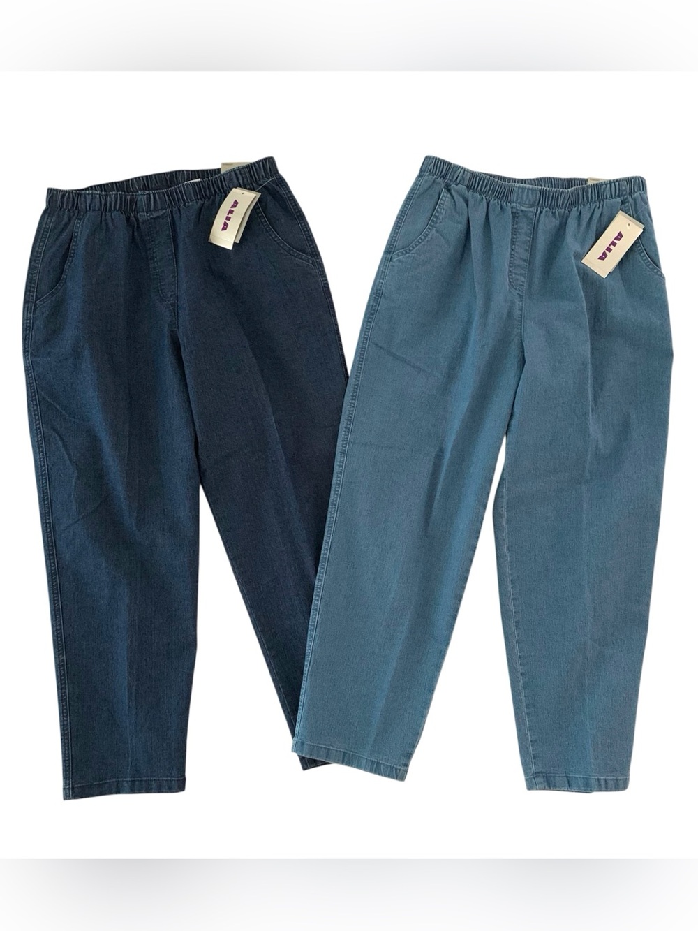 2 NWT Petite Bundle - Alia Petite Short Pull-On Stretch Denim Jeans – Size 12PS